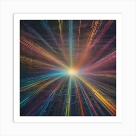 Abstract Light Rays 1 Art Print