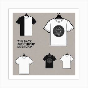 Black T Shirt Mockup (14) Art Print