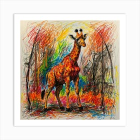 Giraffe Art Print