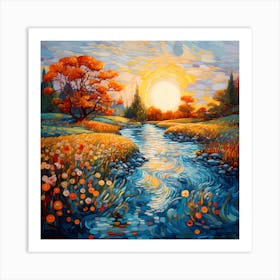 Riverside Rhapsody 1 Art Print