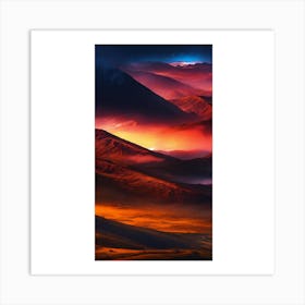 Sunset In The Mountains 24 Art Print