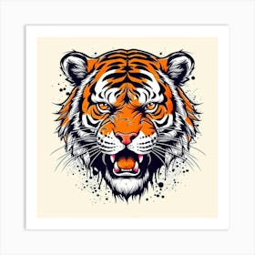 Tiger Head Art Print