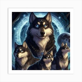 Luno's wolf pack Art Print