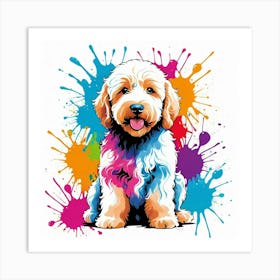 Graffiti Golden Doodle Art Print