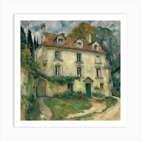 The House of Dr Gachet in Auvers-sur-Oise, Paul Cézanne 5 Art Print