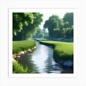 River In The Grass 3 Art Print