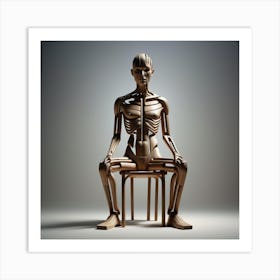 Skeleton Chair 5 Art Print