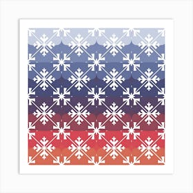 Snowflakes Vector style Art Print