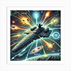 Celestial Class Battleship Combat Adaptability Art Print