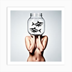 Jar Of Fish Art Print