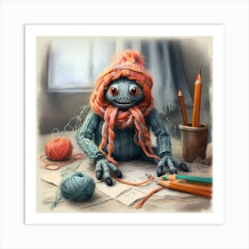 Sock Puppet Art Print