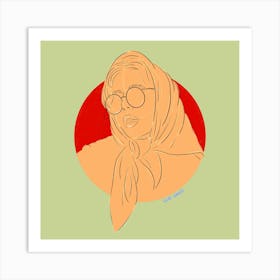 Woman In A Scarf Art Print