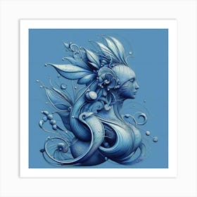 Blue Creator Art Print