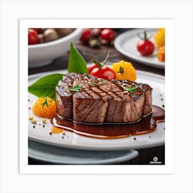 Steak On A Plate 2 Art Print