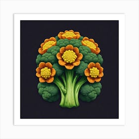 Broccoli Flower 6 Art Print