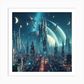 Futuristic City 70 Art Print