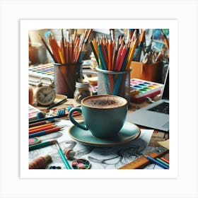 Artist'S Workspace 4 Art Print