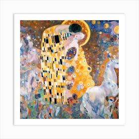 Kiss By Gustav Klimt 2 Art Print