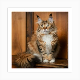 A Captivating & Majestic Maine Coon Art Print