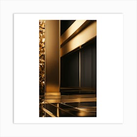 Gold And Black Art Print