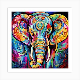 Elephant Painting 9 Art Print