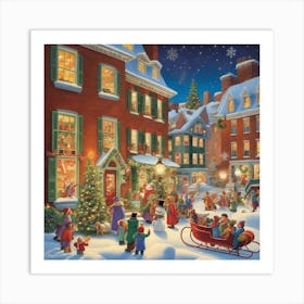 Christmas Village 1 Art Print