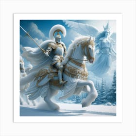 Angel On Horseback Art Print