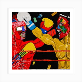 Boxing Match Art Print