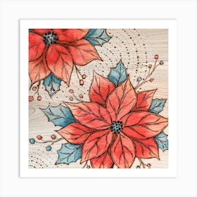 Poinsettia Art Print