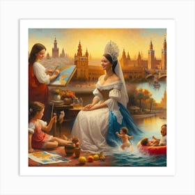 beautiful lady87 Art Print