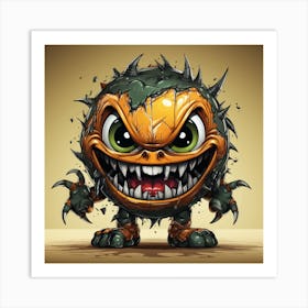 Pumpkin Monster Art Print