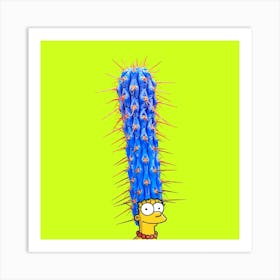 Marge With Dry Hair Square Art Print