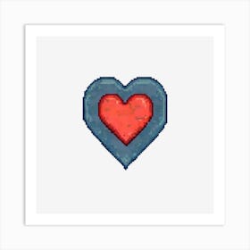 Pixel Heart 4 Art Print