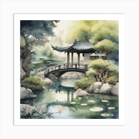 Asian Garden Art Print