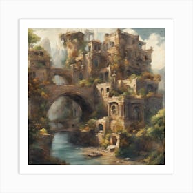 City By The River Art Print