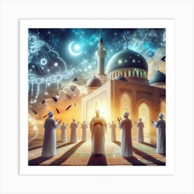 Muslim Prayerلمشاعر الروحانية في رمضان 4 Art Print