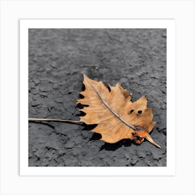 Fallen Oak Leaf Art Print