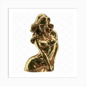 Mermaid Statue Art Print