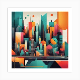 Abstract Cityscape 11 Art Print