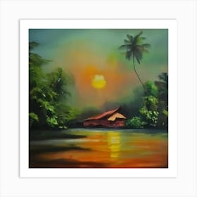 Sunset In The Jungle 1 Art Print