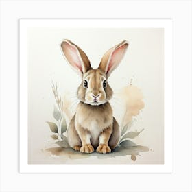 Watercolor Bunny 1 Art Print