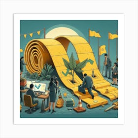 Illustration Of A Business Art Print