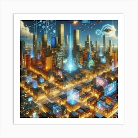 Futuristic City 13 Art Print