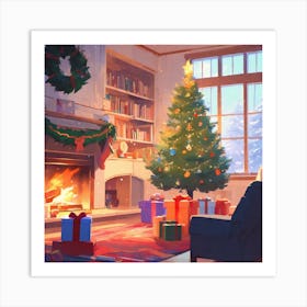 Christmas In The Living Room 26 Art Print