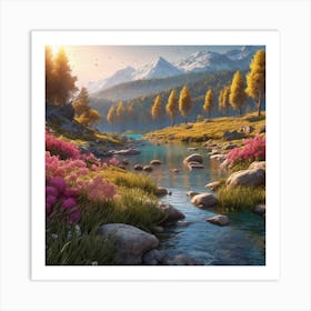 Valley Of Flowers Art Print