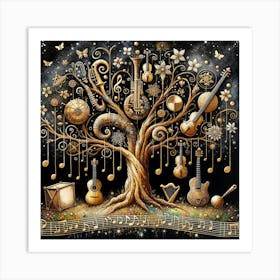 Musical Tree Art Print
