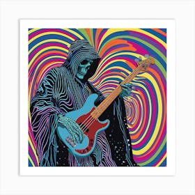 Psychedelic Skeleton 1 Art Print