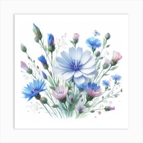 Flowers of Chicory Art Print