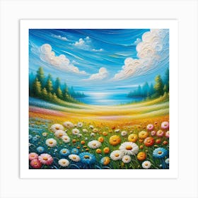 Daisy Field Art Print