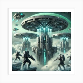 A Futuristic Faction Known As The Uranian Vanguard Art Print